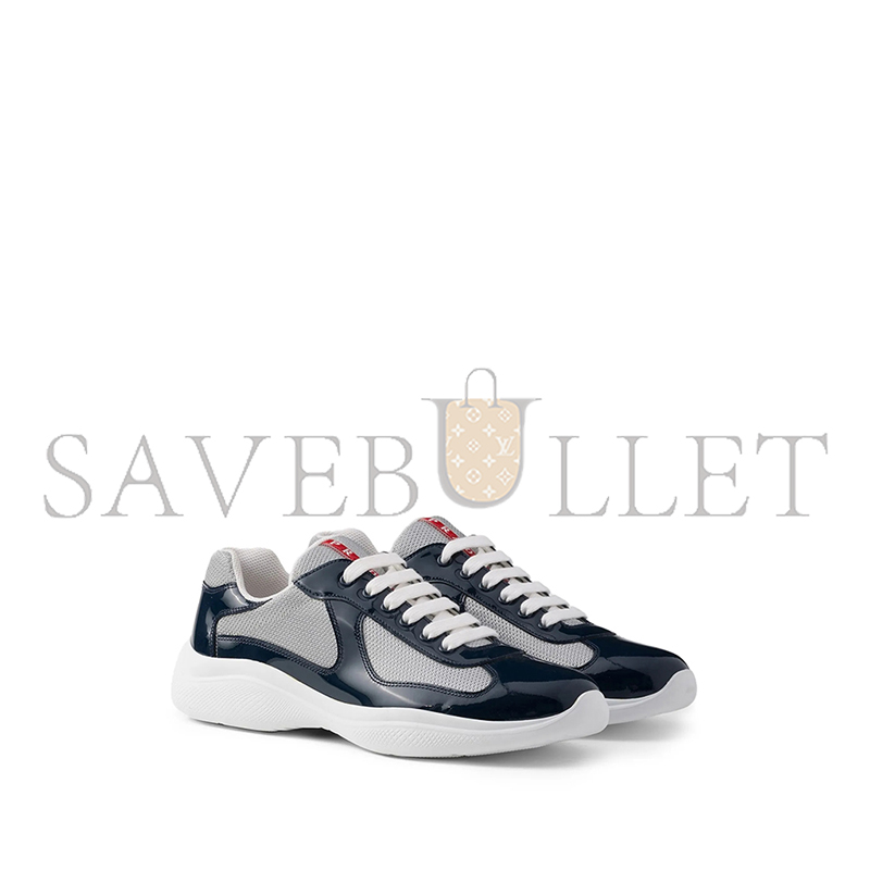 PRADA PATENT LEATHER AND TECHNICAL FABRIC PRADA AMERICA'S CUP SNEAKERS 4E3400